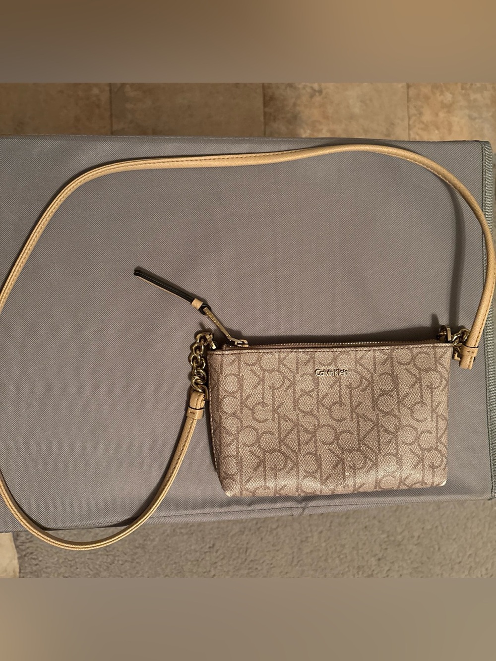 Calvin Klein Beige Crossbody
